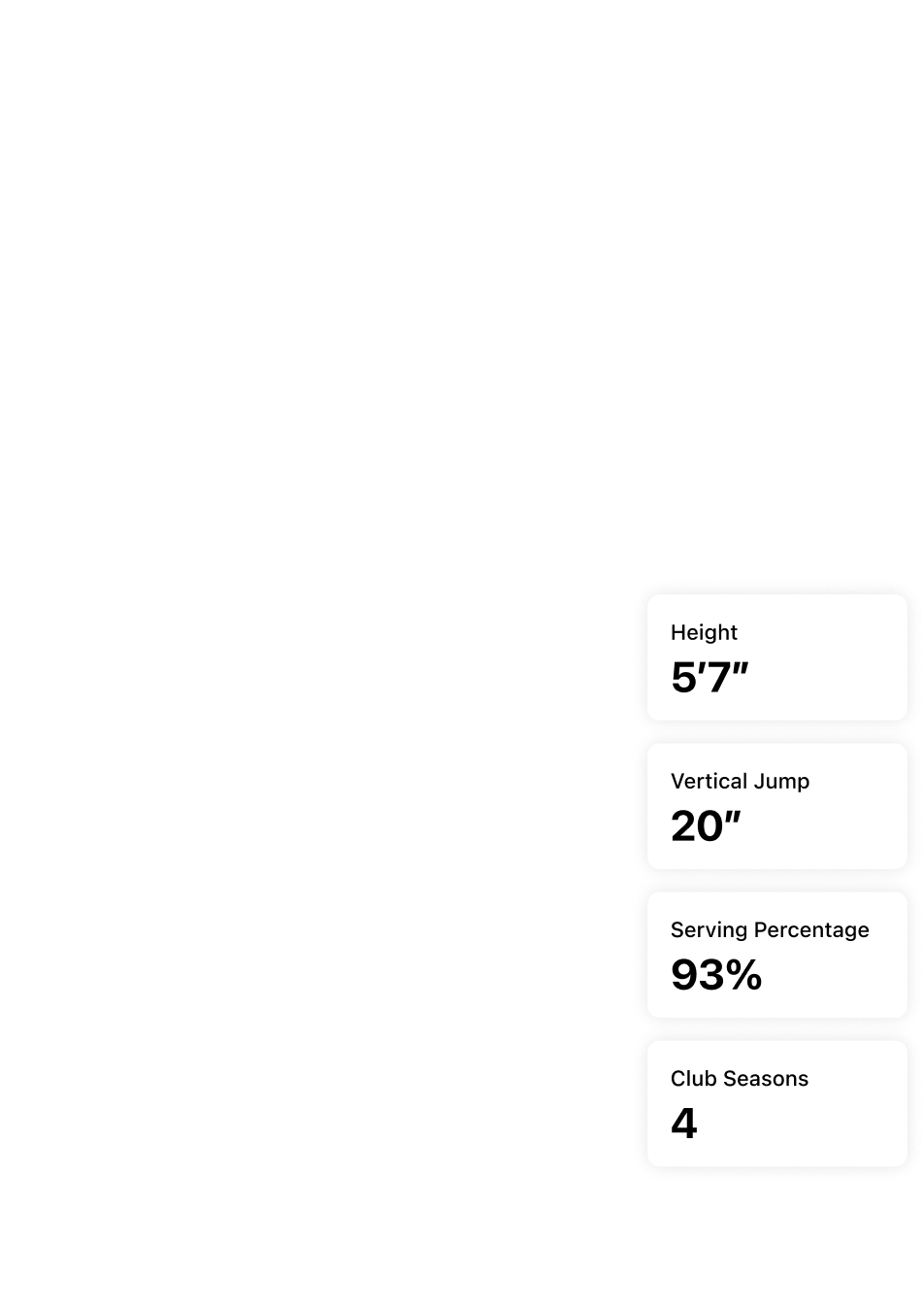 example stats in the Flexr app