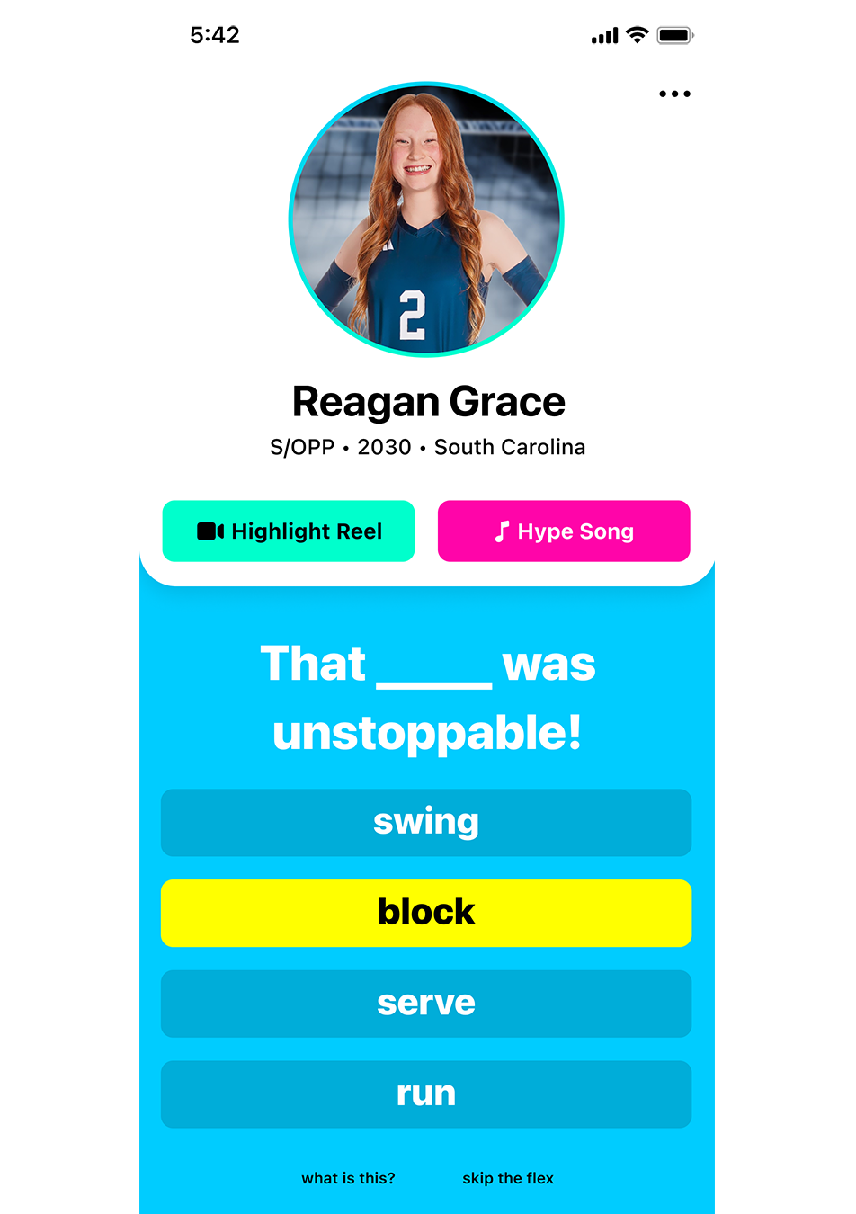 a screenshot of a Flex prompt to give a compliment to another Flexr athlete